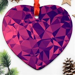 Triangulation Patterns Heart Ornament (two Sides) by Vaneshart