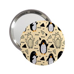 Hand Drawn Penguin Doodle Pattern 2.25  Handbag Mirrors