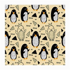 Hand Drawn Penguin Doodle Pattern Medium Glasses Cloth