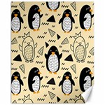 Hand Drawn Penguin Doodle Pattern Canvas 11  x 14  10.95 x13.48  Canvas - 1