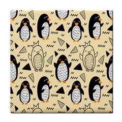 Hand Drawn Penguin Doodle Pattern Face Towel