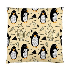 Hand Drawn Penguin Doodle Pattern Standard Cushion Case (One Side)