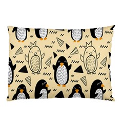 Hand Drawn Penguin Doodle Pattern Pillow Case