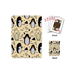 Hand Drawn Penguin Doodle Pattern Playing Cards Single Design (Mini)