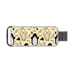 Hand Drawn Penguin Doodle Pattern Portable USB Flash (Two Sides)