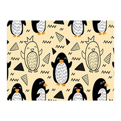 Hand Drawn Penguin Doodle Pattern Double Sided Flano Blanket (Mini) 