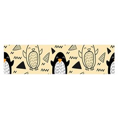 Hand Drawn Penguin Doodle Pattern Satin Scarf (Oblong)