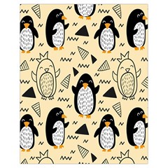 Hand Drawn Penguin Doodle Pattern Drawstring Bag (Small)