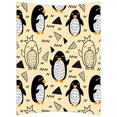 Hand Drawn Penguin Doodle Pattern Back Support Cushion