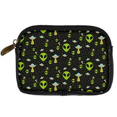 Alien Ufo Pattern Digital Camera Leather Case by Vaneshart