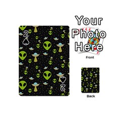 Alien Ufo Pattern Playing Cards 54 Designs (mini) by Vaneshart