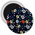 Halloween Candy Pattern Vector 3  Magnets Front