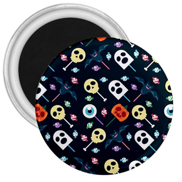 Halloween Candy Pattern Vector 3  Magnets