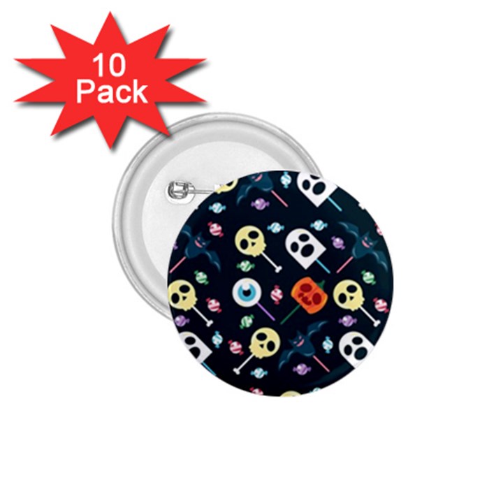 Halloween Candy Pattern Vector 1.75  Buttons (10 pack)