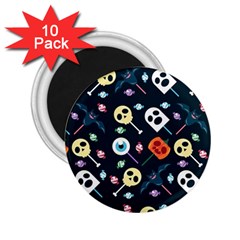 Halloween Candy Pattern Vector 2 25  Magnets (10 Pack)  by Vaneshart