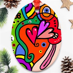 Seamless Doodle Ornament (Oval)