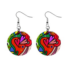 Seamless Doodle Mini Button Earrings