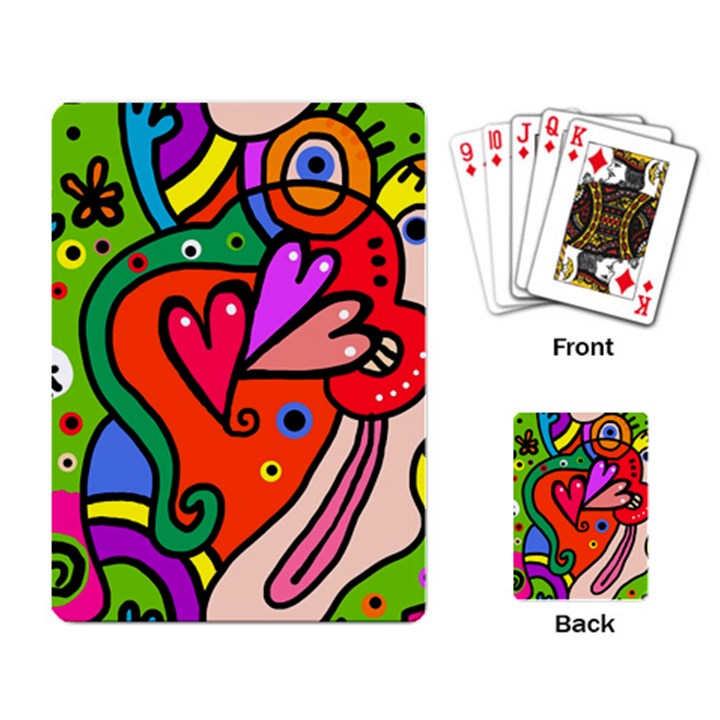 Seamless Doodle Playing Cards Single Design (Rectangle)