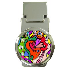 Seamless Doodle Money Clip Watches