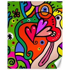 Seamless Doodle Canvas 11  X 14  by Vaneshart