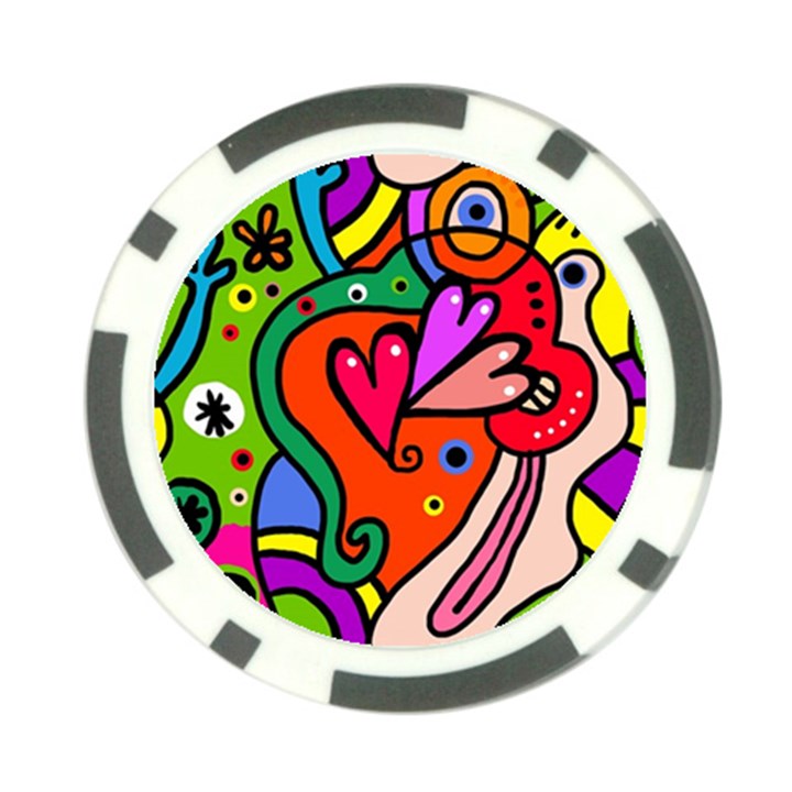 Seamless Doodle Poker Chip Card Guard