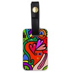 Seamless Doodle Luggage Tag (one side) Front