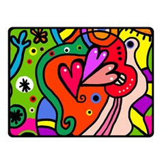 Seamless Doodle Double Sided Fleece Blanket (Small) 