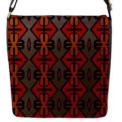 Seamless Digitally Created Tilable Abstract Pattern Flap Closure Messenger Bag (s)