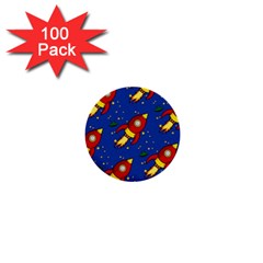 Space Rocket Pattern 1  Mini Buttons (100 Pack)  by Vaneshart