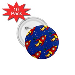 Space Rocket Pattern 1 75  Buttons (10 Pack) by Vaneshart