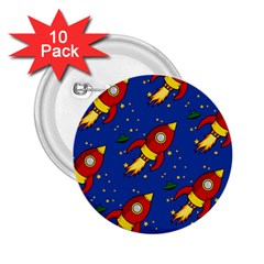 Space Rocket Pattern 2 25  Buttons (10 Pack)  by Vaneshart