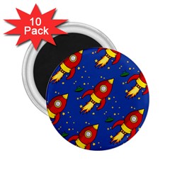 Space Rocket Pattern 2 25  Magnets (10 Pack)  by Vaneshart