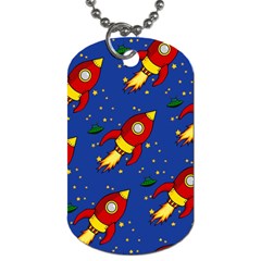 Space Rocket Pattern Dog Tag (one Side) by Vaneshart