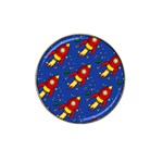 Space Rocket Pattern Hat Clip Ball Marker (10 pack) Front