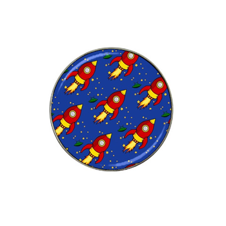 Space Rocket Pattern Hat Clip Ball Marker (10 pack)