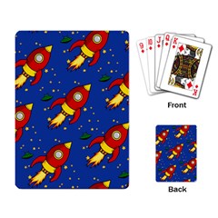 Space Rocket Pattern Playing Cards Single Design (rectangle) by Vaneshart