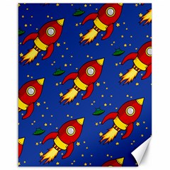 Space Rocket Pattern Canvas 16  X 20  by Vaneshart