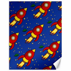 Space Rocket Pattern Canvas 18  X 24  by Vaneshart