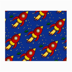 Space Rocket Pattern Small Glasses Cloth (2 Sides) by Vaneshart