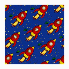 Space Rocket Pattern Medium Glasses Cloth by Vaneshart