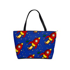 Space Rocket Pattern Classic Shoulder Handbag by Vaneshart