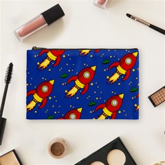 Space Rocket Pattern Cosmetic Bag (medium) by Vaneshart