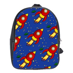 Space Rocket Pattern School Bag (large) by Vaneshart