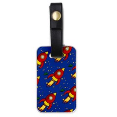 Space Rocket Pattern Luggage Tag (one Side) by Vaneshart