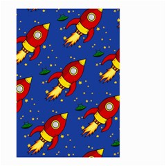 Space Rocket Pattern Small Garden Flag (two Sides) by Vaneshart