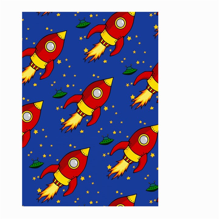 Space Rocket Pattern Large Garden Flag (Two Sides)