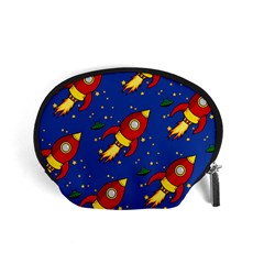 Space Rocket Pattern Accessory Pouch (small) by Vaneshart