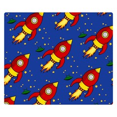 Space Rocket Pattern Double Sided Flano Blanket (small)  by Vaneshart