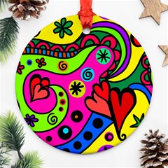 Seamless Doodle Ornament (round) by Vaneshart