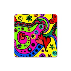 Seamless Doodle Square Magnet by Vaneshart